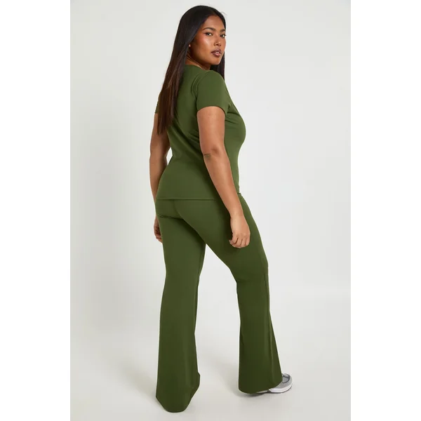 Legging Évasé Taille Haute Plus Super Doux