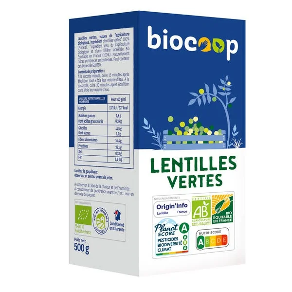 Lentilles vertes 500g