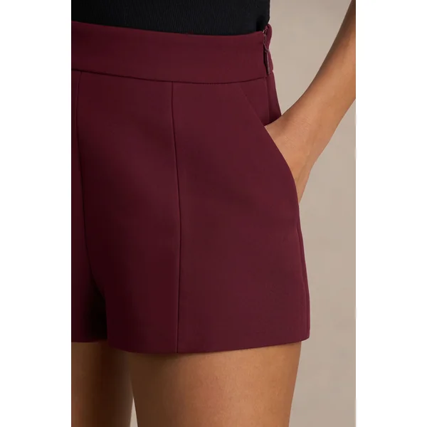 Lina | Short tailleur rouge bordeaux