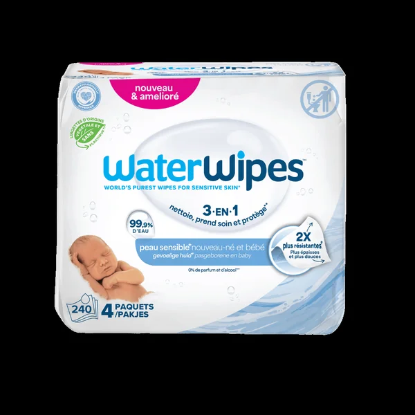 Lingettes Bébé Eau Extrait Pamplemousse