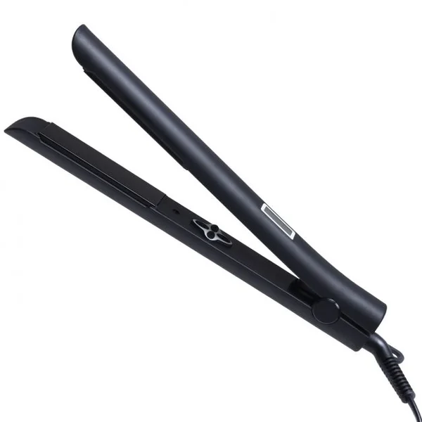 Lisseur à cheveux 30 W Fer à lisser avec plaques en céramique et écran LCD, Température 60-232°C, 33.5 x 3 x 4 cm, Noir