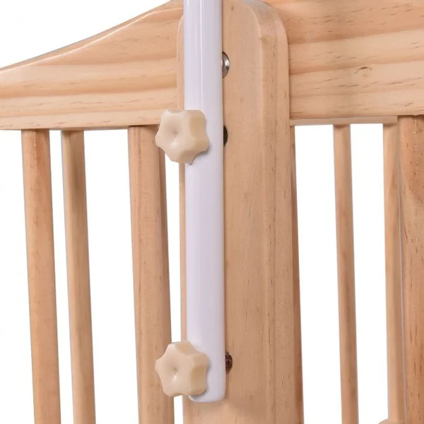 Lit bébé en bois Berceau bébé berceau à bascule matelas ciel de lit set de lit 9 pièces Blue