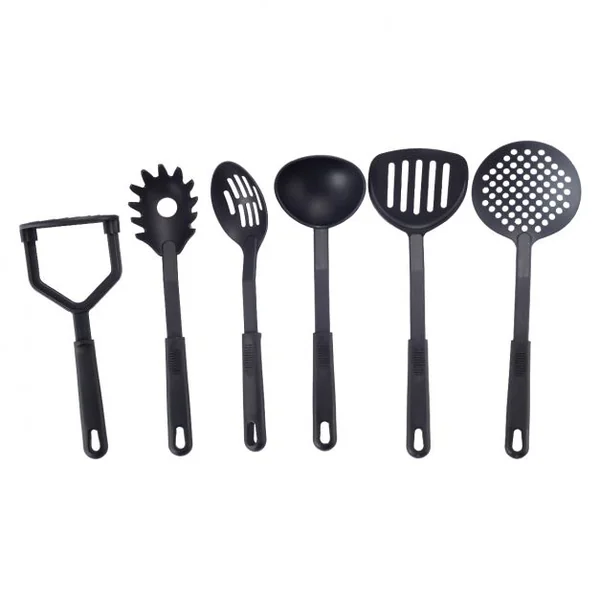 Lot de 16 Ustensiles de Cuisine 2 Poêles Antiadhésives 4 Casseroles en Aluminium avec couvercle en verre et 6 ustensiles