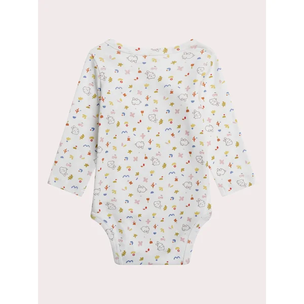 Lot de 2 bodies naissance blancs imprimés lapin - Soins Bébé Naturels & Produits Maman Après Naissance
