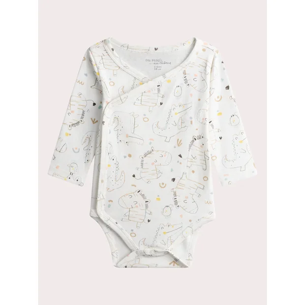 Lot de 2 bodies naissance écrus imprimés zèbre - Soins Bébé Naturels & Produits Maman Après Naissance