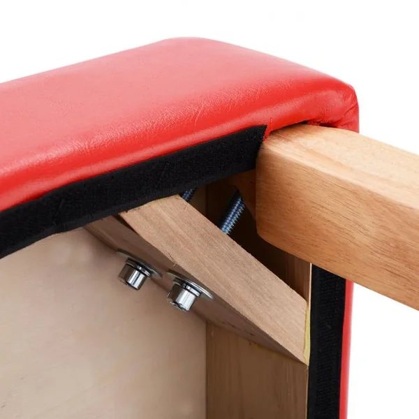 Lot de 2 de chaises de Cuisine Salle-à-Manger, recouvert de simili-cuir, pieds en bois, dossier haut, 45x65x105cm, Rouge