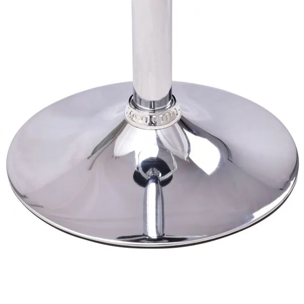 Lot de 2 Tabourets de Bar Pivotant Hauteur Ajustable 64-84CM avec Grande Base et Pieds en Chrome Noir