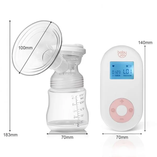Lot de 2 Tire-laits Électriques Double Pompage 180 Ml 3 Modes Ecran Lcd Accessoires en Abs Silicone Pp Alimentaire