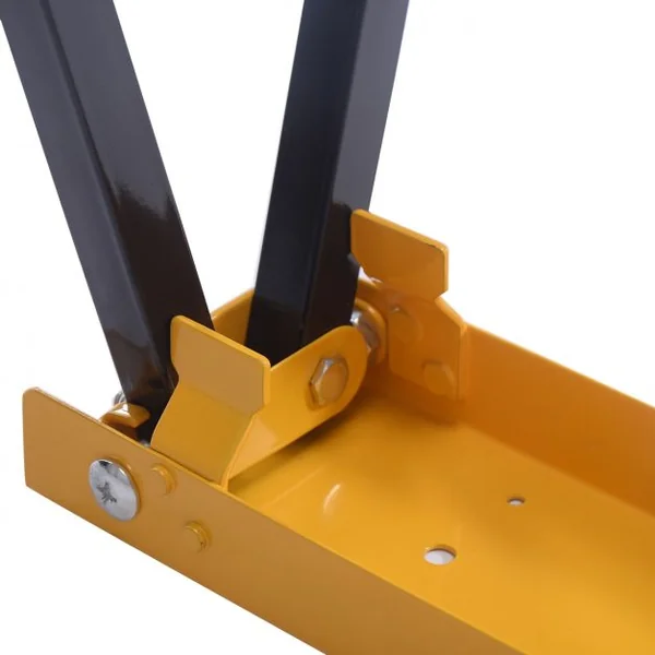 Lot de 2 Tréteaux Pliables Chevalets de Sciage avec Poignée Capacité 2x125kg en Métal, 99,5x48,5x78cm, Jaune