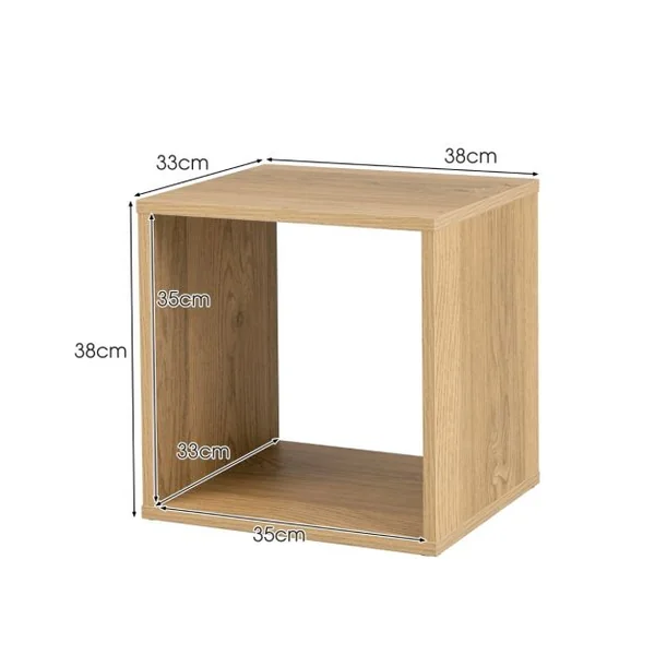 Lot de 2 Étagère de Rangement 2 Cube de Rangement Salon Chambre Bureau Entrée Côte à Côte ou Empilés 38 x 33 x 77 cm