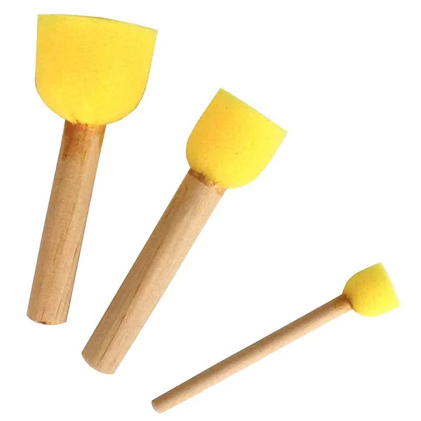 Lot de 3 pinceaux tampons mousse