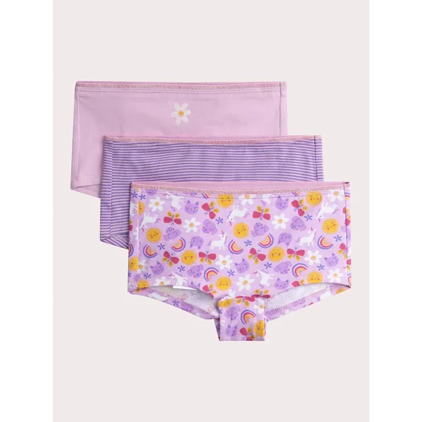 Lot de 3 shorty fantaisies pour fille - Soins Bébé Naturels & Produits Maman Après Naissance