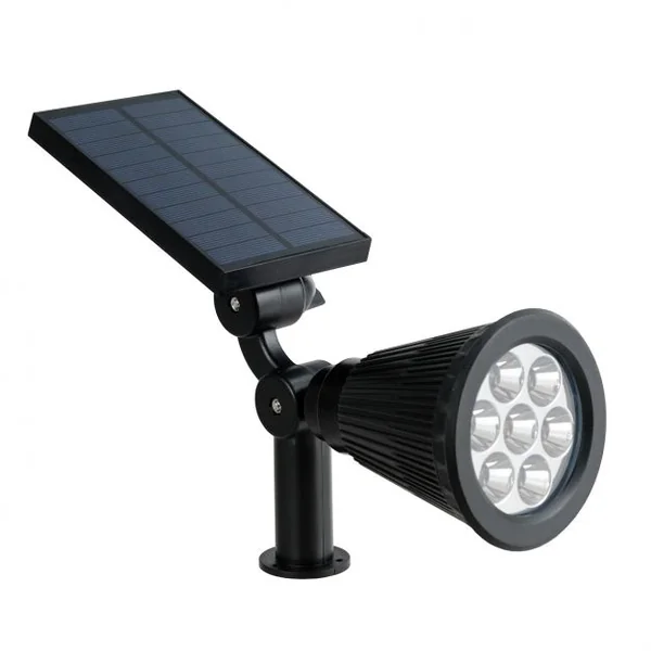 Lot de 4 Lampes Led Solaires d’Extérieur Lampes pour Jardin Montage Au Sol Ou Mural 8-10h D’allumage Sans Fil Noir