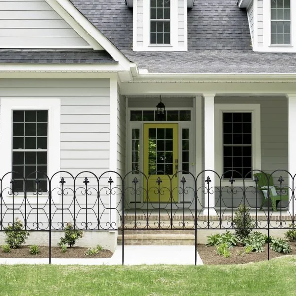 Lot de 5 Clôtures de Jardin Décoratives en Métal Barriere Jardin Exterieur pour Terrasse Aménagement Paysager 60x80CM