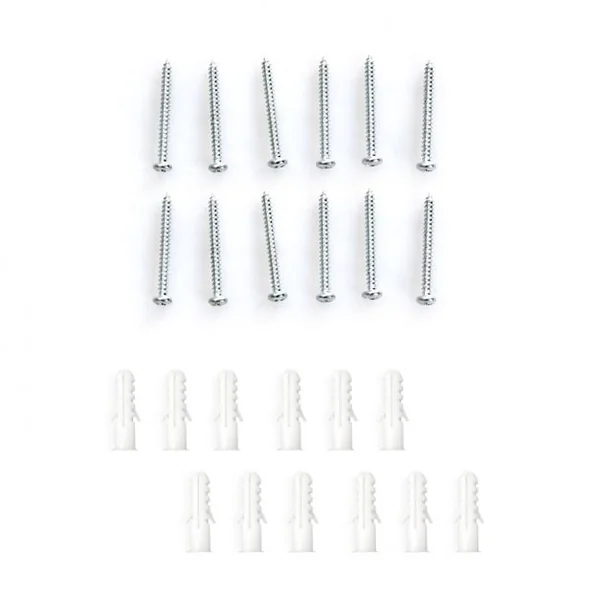 Lot de 6 Barres Magnétiques Porte-outils Magnétiques Capacité 6x10kg en Acier, 46x2,3x1,25cm, Rouge+Noir+Jaune