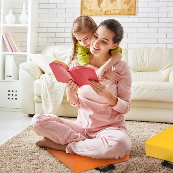 Lot de 6 Coussins de Chaise pour Enfant avec Poignées Coussins D'assise Carrés 38 x 38CM Multicolores/Couleurs Morandis