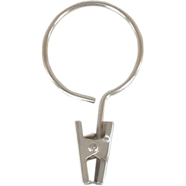 Lot de 8 anneaux à pince argent D 25mm