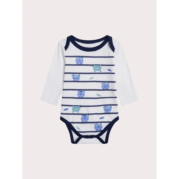 Lot de deux bodys chat pour bébé garçon - Soins Bébé Naturels & Produits Maman Après Naissance