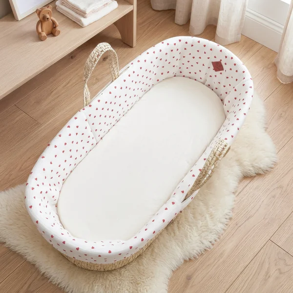 Lovio bassinet and Moses basket cover in cotton gauze