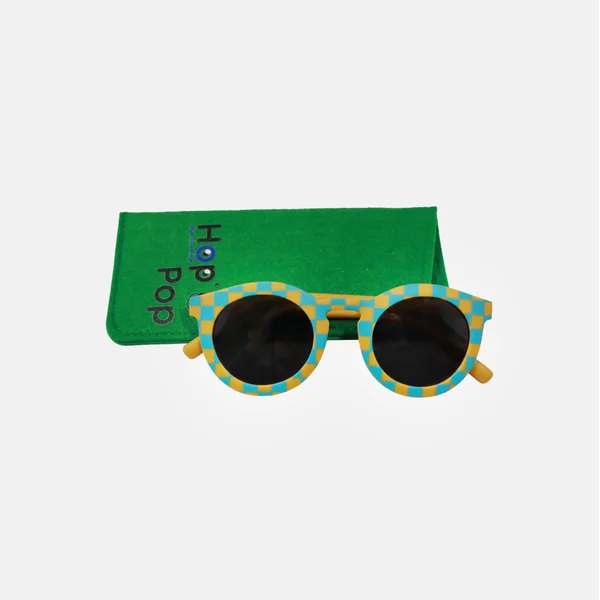 Lunettes de Soleil Adulte - Matchy Vichy Bleu