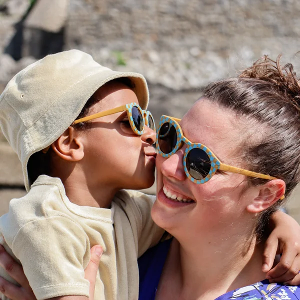 Lunettes de Soleil Adulte - Matchy Vichy bleu Imparfait