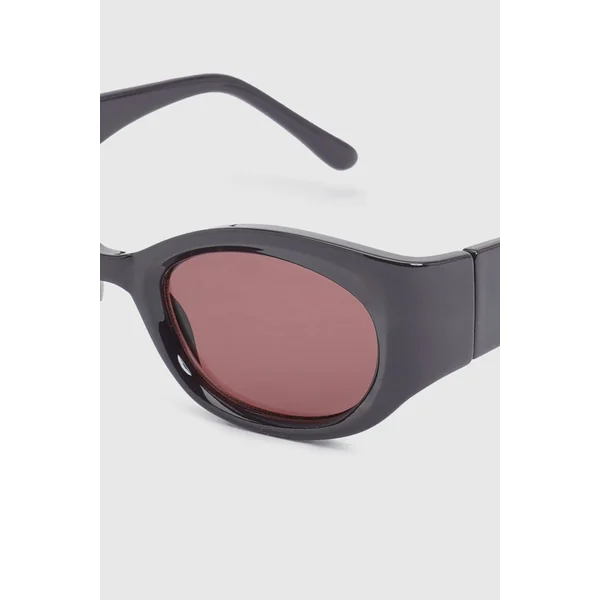Lunettes De Soleil Rondes À Monture Épaisse Prune