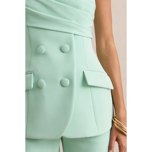 Lunivra | Top tailleur à encolure carrée en sauge