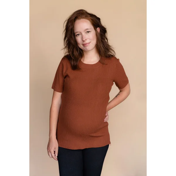 LÉGERS DÉFAUTS - Chandail ÉLIZABETH - brun orangé