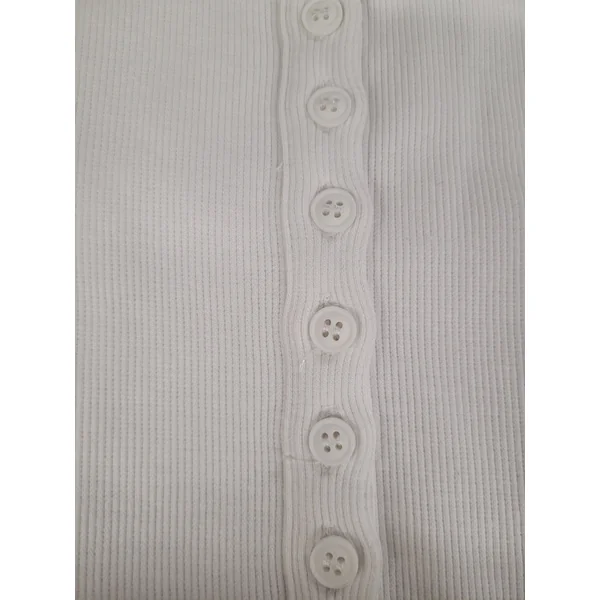 LÉGERS DÉFAUTS - T-shirt TALIA à boutons - blanc