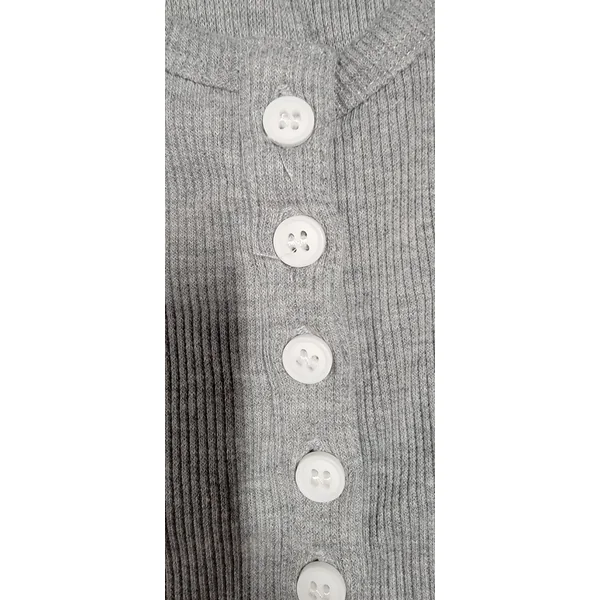 LÉGERS DÉFAUTS - T-shirt TALIA à boutons - gris pâle mix