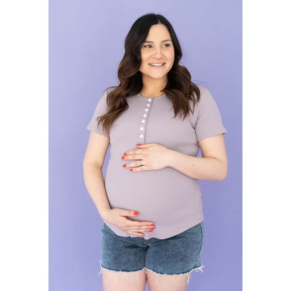 LÉGERS DÉFAUTS - T-shirt TALIA à boutons - lilas