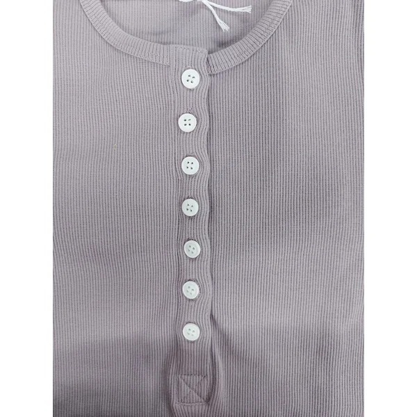 LÉGERS DÉFAUTS - T-shirt TALIA à boutons - lilas