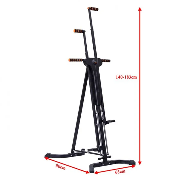 Machine d'Escalade Verticale & Stepper 2-en-1 Appareil de Fitness Pliable pour l'Entraînement Complet
