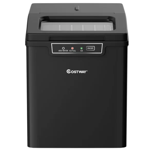 Machine à Glaçons 12KG/24H Portable 9 Glaçons par 8 Min avec Réservoir 1,85L Affichage-LCD 105W