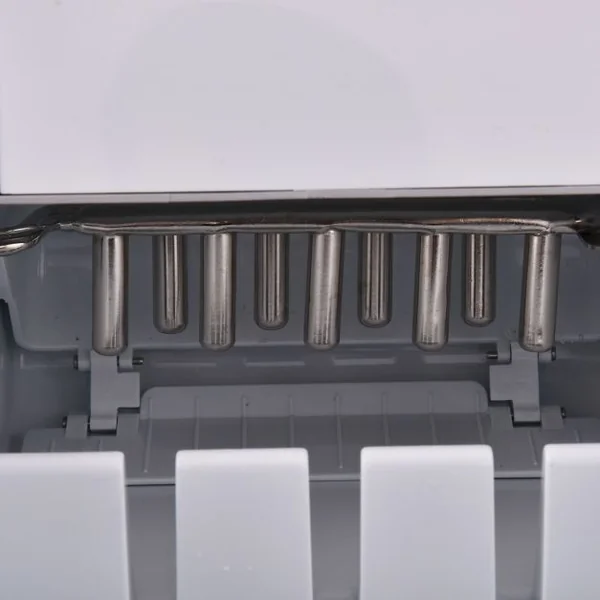 Machine à Glaçons 12kg de Glace/24h Réservoir 2,2L avec 2 Tailles de Glace 9 Glaçons par 6-13 Min pour Maison Argent