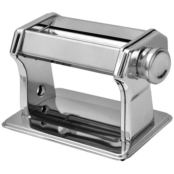 Machine à Pâtes Manuelle avec Accessoires pour Ravioli Manivelle Pratique Etau Fourni en Acier Inoxydable Argenté