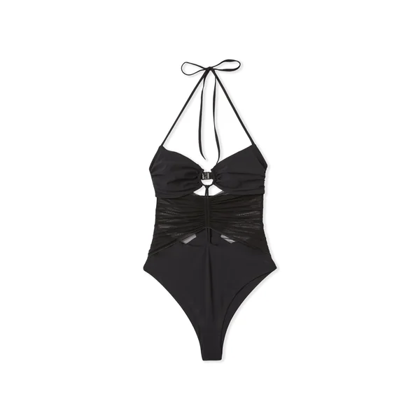 Maillot de bain 1 pièce avec détails en tulle