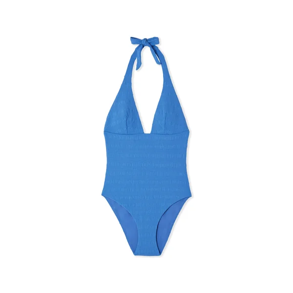 Maillot de bain 1 pièce texturé à nouer