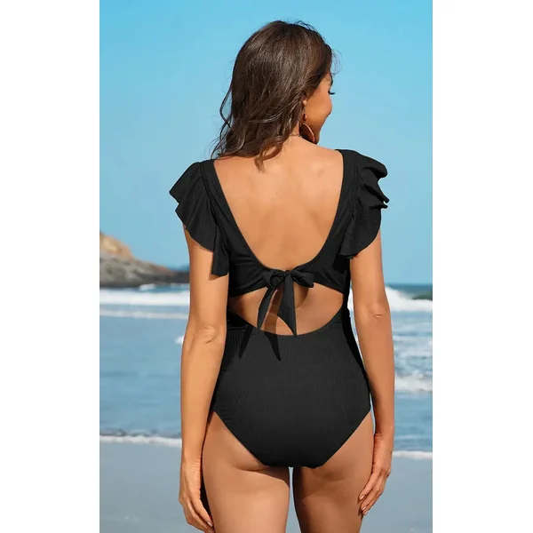 Maillot de Bain Grossesse 1 Pièce Culotte Montante