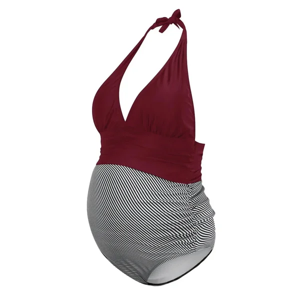 Maillot de Bain Grossesse Rayé