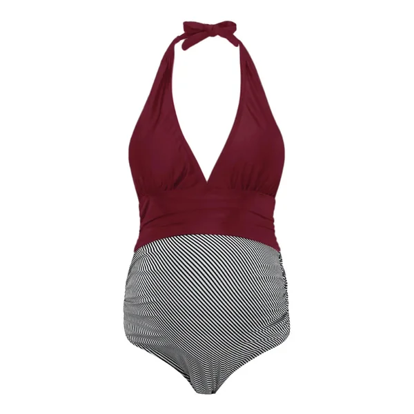 Maillot de Bain Grossesse Rayé