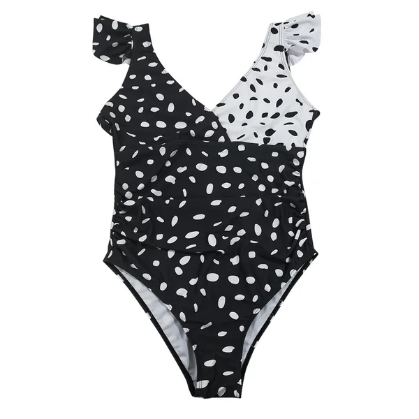 Maillot de bain à pois bicolore - Reste 38