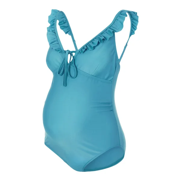 Maillot de bain à volants bleu Daria - Mamalicious