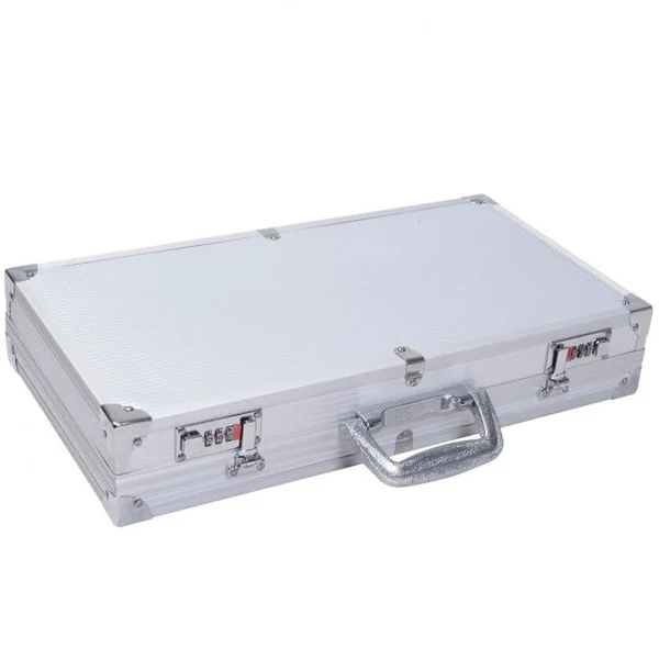 Malette Rigide pour Pistolet en Aluminium Malette Arme de Poing Stockage Rembourrage Coloris Argenté
