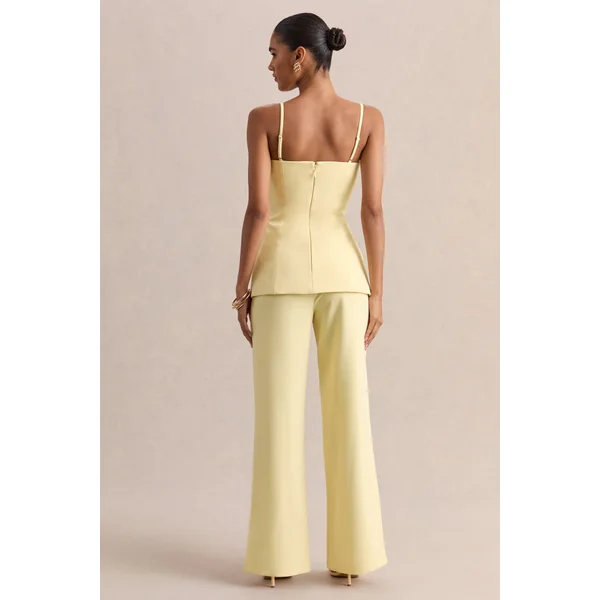 Malou | Pantalon tailleur citron