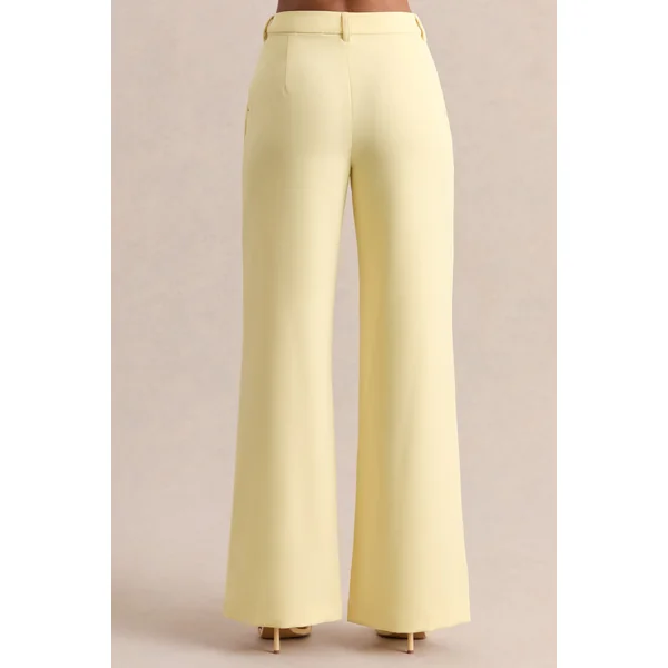 Malou | Pantalon tailleur citron