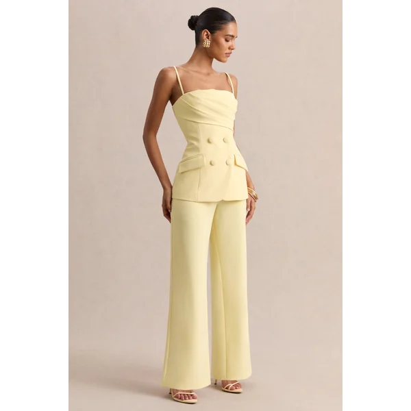 Malou | Pantalon tailleur citron