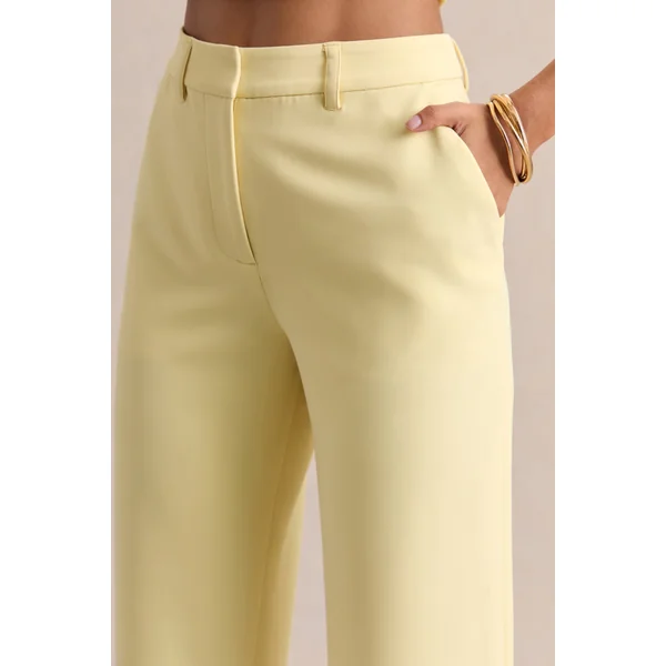 Malou | Pantalon tailleur citron