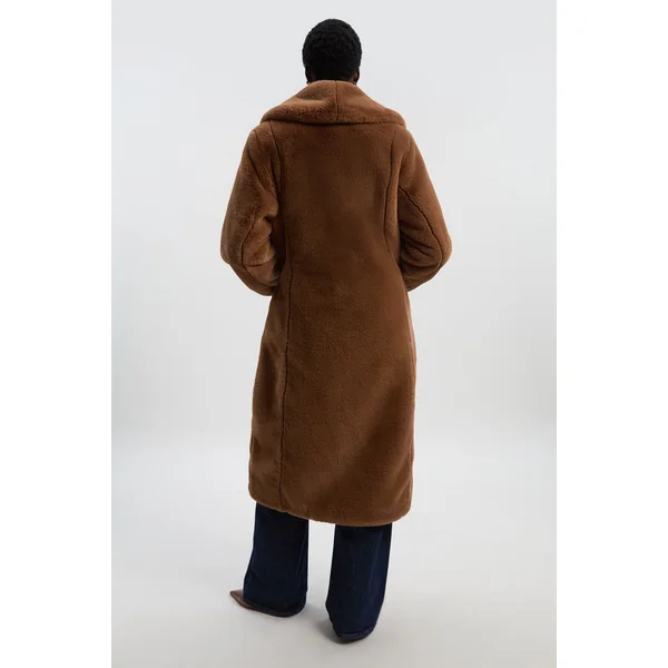 Manteau Midi Boutonné en synthétique Petite Taille