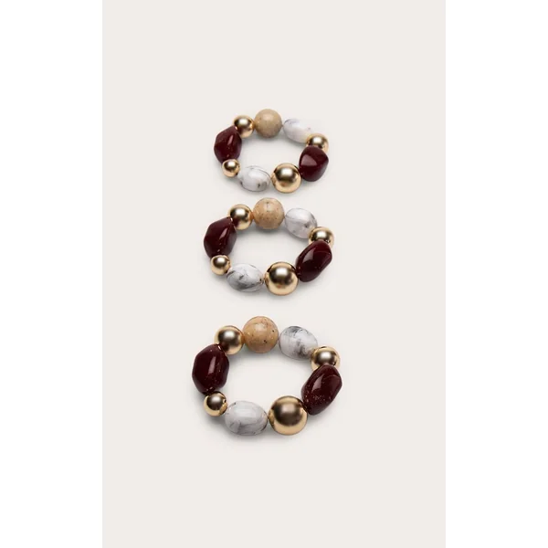 Marron Bracelet Multipack À Perles Épaisses